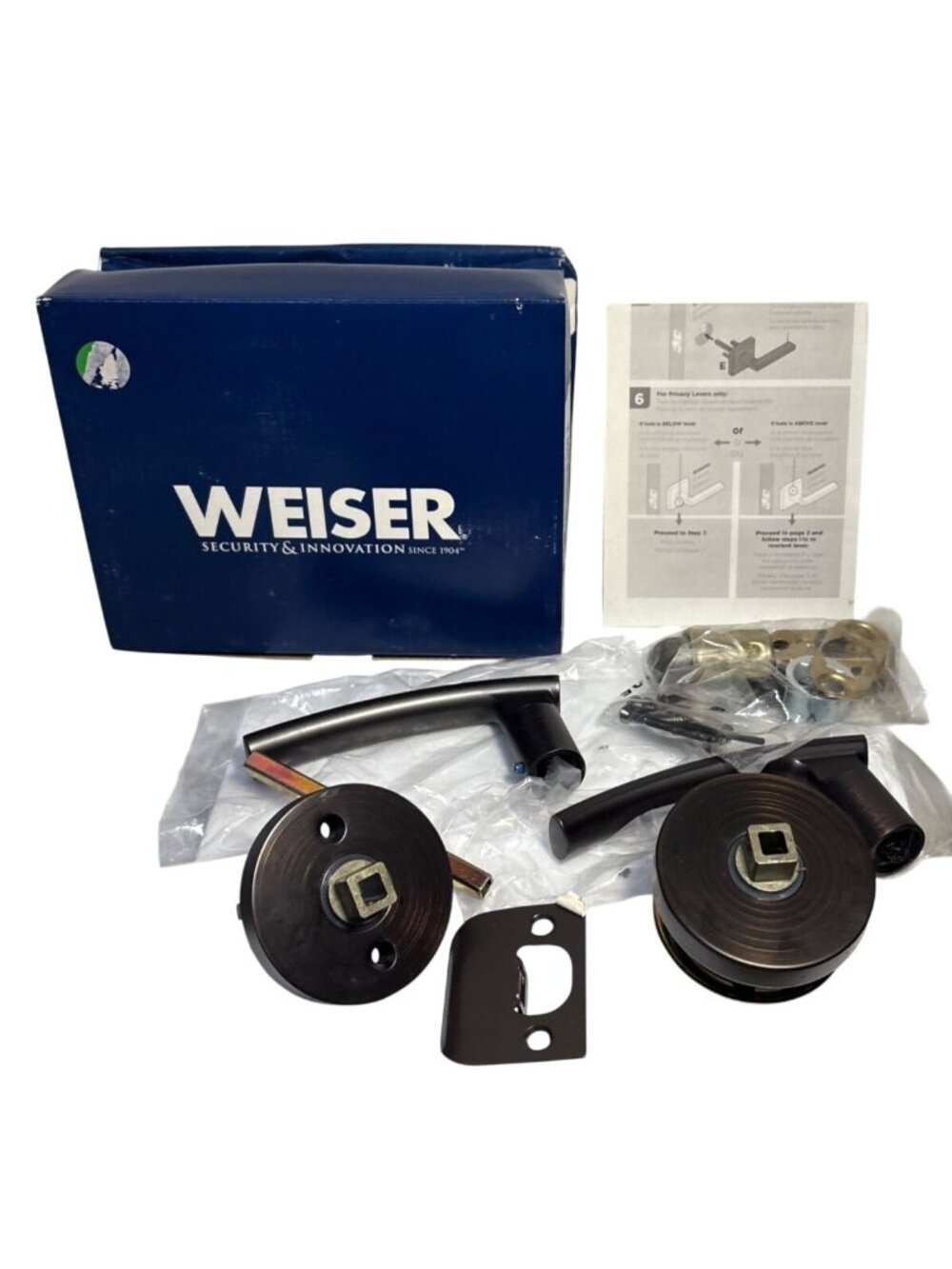Weiser Passage Lever Set Sydney Venitian Bronze SPSL101 SYL11P RDT B 6LS1
